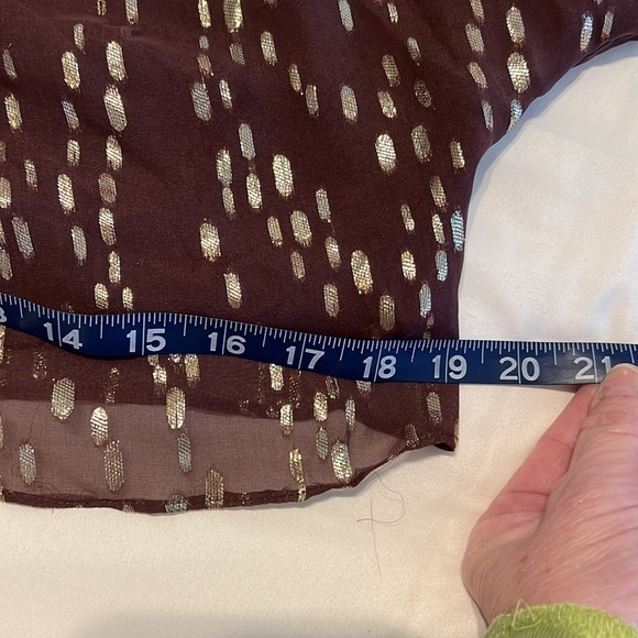 ANTHROPOLOGY ADDISON STORY sz P SILK CROPPED, BOXY, PARTY, GLITZ, LUXURIOUS - Picture 8 of 10